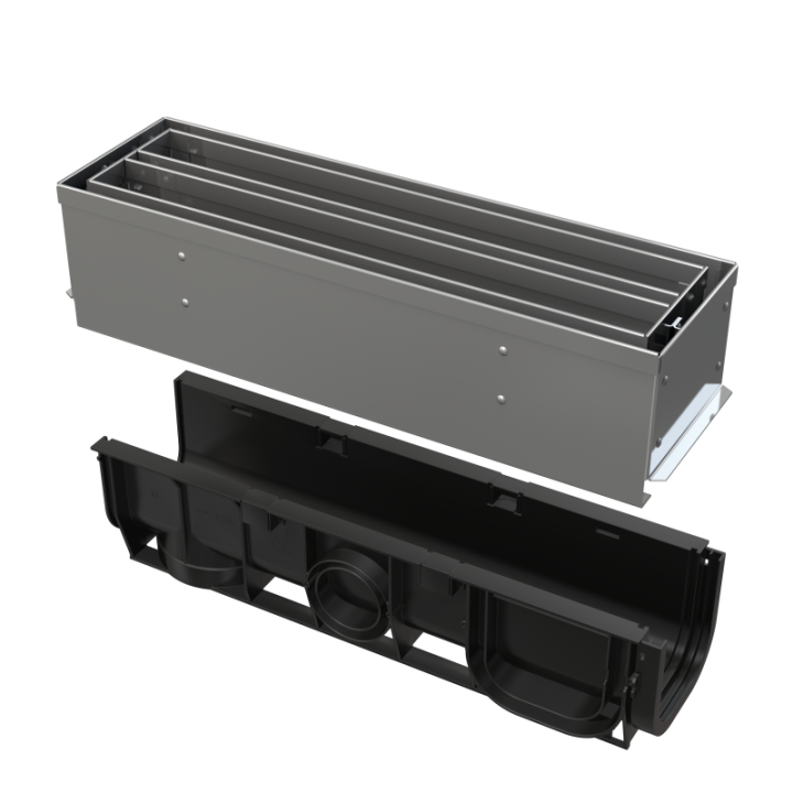 ODWODNIENIE ZEWNĘTRZNE SZCZELINOWE 100MM STAL NIERDZEWNA AISI 304 MODUŁOWY SYSTEM