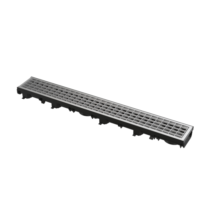 SYSTEM ODWODNIENIA ZEWNĘTRZNEGO Z RUSZTEM OCYNKOWANYM B125, WYSOKOŚĆ 60 MM