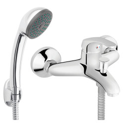 BASIC BATERIA WANNOWA Z ZESTAWEM NATRYSKOWYM, CHROM
