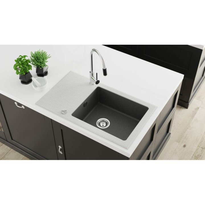 BATERIA KUCHENNA Z PODłĄCZENIEM DO FILTRA WODY OBROTOWA CHROM, CZARNY ASTER BCA 064M