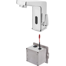BATERIA UMYWALKOWA BEZDOTYKOWA Z REGULACJĄ TEMPERATURY - 4XAA STAłA CHROM SENSOR BCH 029R