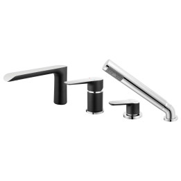ADORE BATERIA WANNOWA 4-OTWOROWA, CZARNY / CHROM