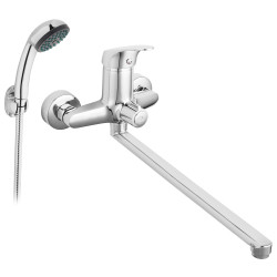 FERRO ONE BATERIA WANNOWA Z WYLEWKA 350MM Z ZESTAWEM NATRYSKOWYM U28, CHROM