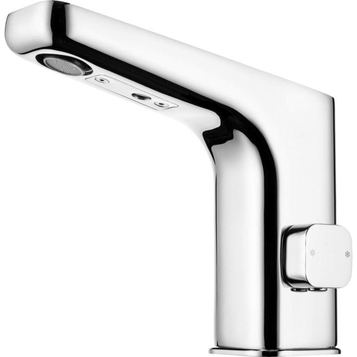 BATERIA UMYWALKOWA BEZDOTYKOWA Z REGULACJĄ TEMPERATURY - 230/6V STAłA CHROM HIACYNT BQH 029V