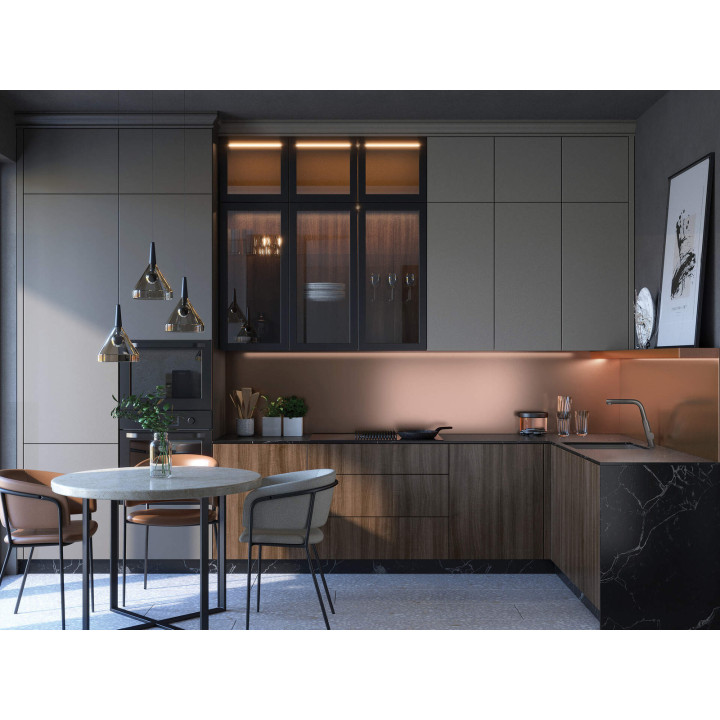 BATERIA KUCHENNA Z WYCIĄGANĄ WYLEWKĄ WYCIĄGANA, OBROTOWA TITANIUM SILIA BQS D73M