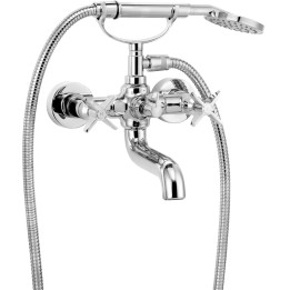 BATERIA WANNOWA Z ZESTAWEM PRYSZNICOWYM STAłA CHROM TEMISTO BQT 011D