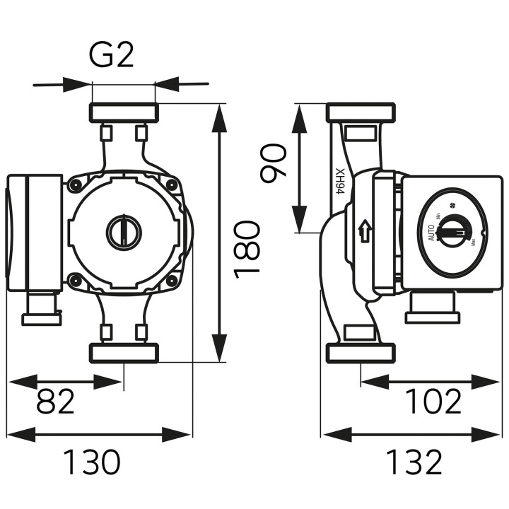 POMPA OBIEGOWA DO CO GPA II 180 32-6 elektroniczna AutoAdapt