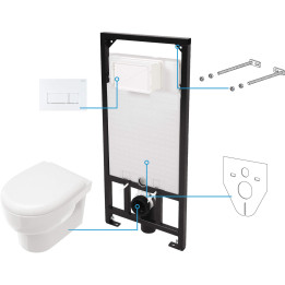 ZESTAW WC PODTYNKOWY 6 W 1 BIAłY BIANCO CDAA6ZPW