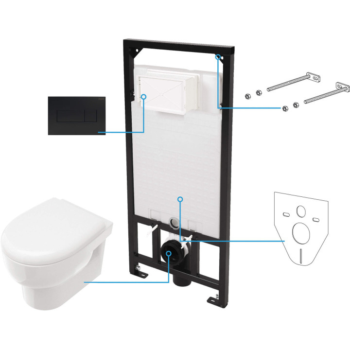 ZESTAW WC PODTYNKOWY 6 W 1
