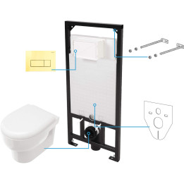 ZESTAW WC PODTYNKOWY 6 W 1