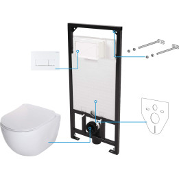 ZESTAW WC PODTYNKOWY 6 W 1 BIAłY BIANCO CDEA6ZPW