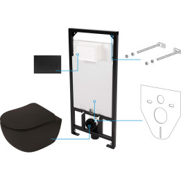 ZESTAW WC PODTYNKOWY 6 W 1 NERO NERO CDENNZPW
