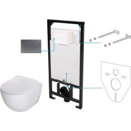 ZESTAW WC PODTYNKOWY 6 W 1 BIAłY TITANIUM CDET6ZPW