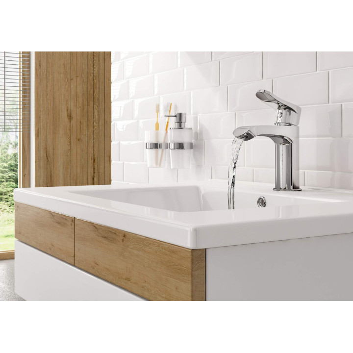 UMYWALKA CERAMICZNA WPUSZCZANA Z MIEJSCEM NA BATERIĘ - 60 CM BIAłY CDI 6U6M