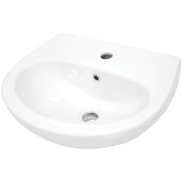 UMYWALKA CERAMICZNA ŚCIENNA Z MIEJSCEM NA BATERIĘ BIAłY CDJ 6U4W