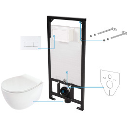 ZESTAW WC PODTYNKOWY 6 W 1 BIAłY BIANCO CDLA6ZPW