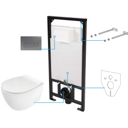 ZESTAW WC PODTYNKOWY 6 W 1 BIAłY TITANIUM CDLT6ZPW