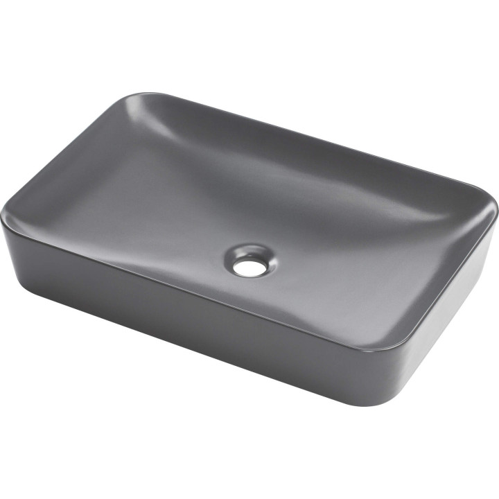 UMYWALKA CERAMICZNA NABLATOWA - 60X40 CM ANTRACYT, TITANIUM CDS DU6S