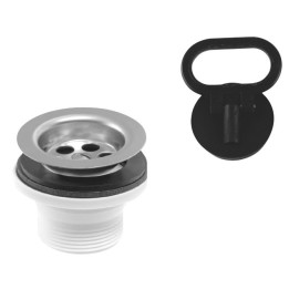 KOREK DO ZLEWOZMYWAKA, 6/4", SITKO INOX