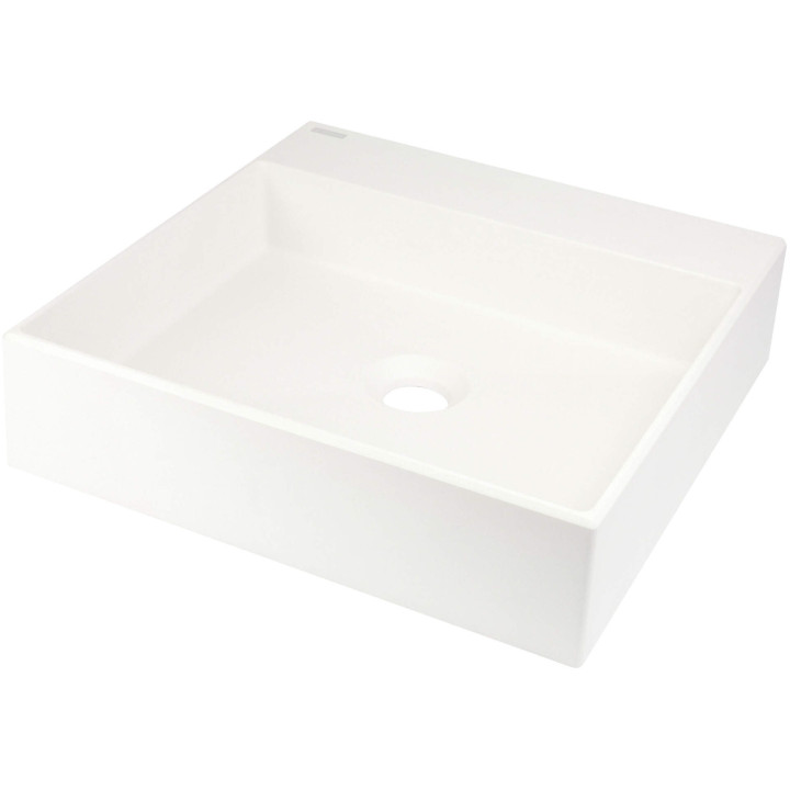 UMYWALKA GRANITOWA NABLATOWA Z MIEJSCEM NA BATERIĘ - 400X400 MM ALABASTER CQR AU4S