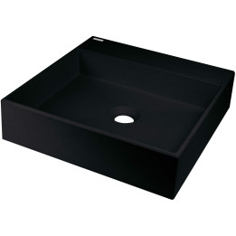 UMYWALKA GRANITOWA NABLATOWA Z MIEJSCEM NA BATERIĘ - 400X400 MM NERO CQR NU4S