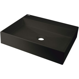 UMYWALKA GRANITOWA NABLATOWA Z MIEJSCEM NA BATERIĘ - 500X400 MM NERO CQR NU5S