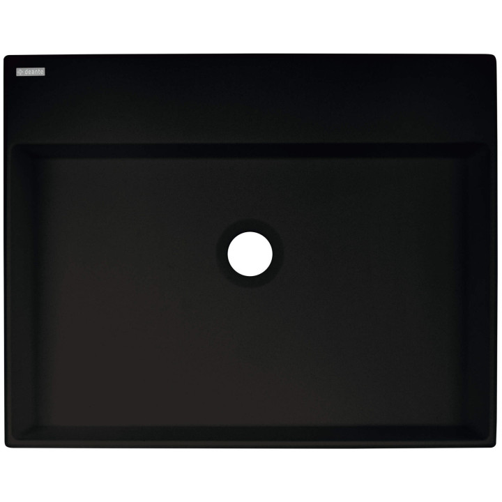 UMYWALKA GRANITOWA NABLATOWA Z MIEJSCEM NA BATERIĘ - 500X400 MM NERO CQR NU5S