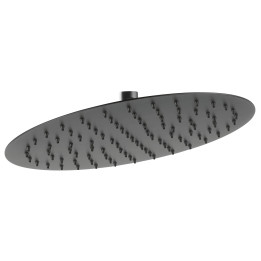 NATRYSKOWA GŁOWICA OKRĄGŁA SLIM 30CM CZARNA STALOWA Z SYSTEMEM EASY CLEAN