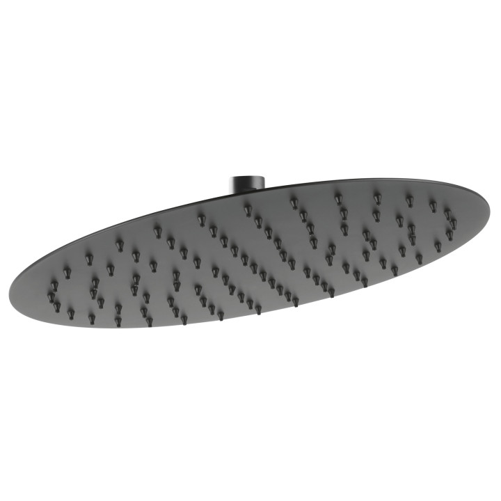 NATRYSKOWA GŁOWICA OKRĄGŁA SLIM 30CM CZARNA STALOWA Z SYSTEMEM EASY CLEAN
