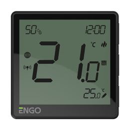 INTERNETOWY, PODTYNKOWY REGULATOR TEMPERATURY ZIGBEE, 230V, CZARNY