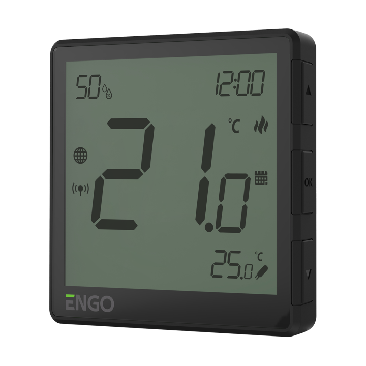 INTERNETOWY, PODTYNKOWY REGULATOR TEMPERATURY ZIGBEE, 230V, CZARNY