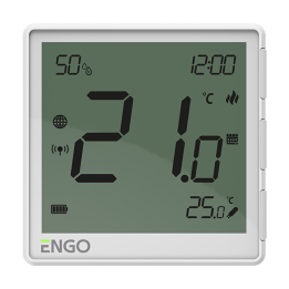 INTERNETOWY, NATYNKOWY REGULATOR TEMPERATURY ZIGBEE, AKUMULATOROWY, BIAłY