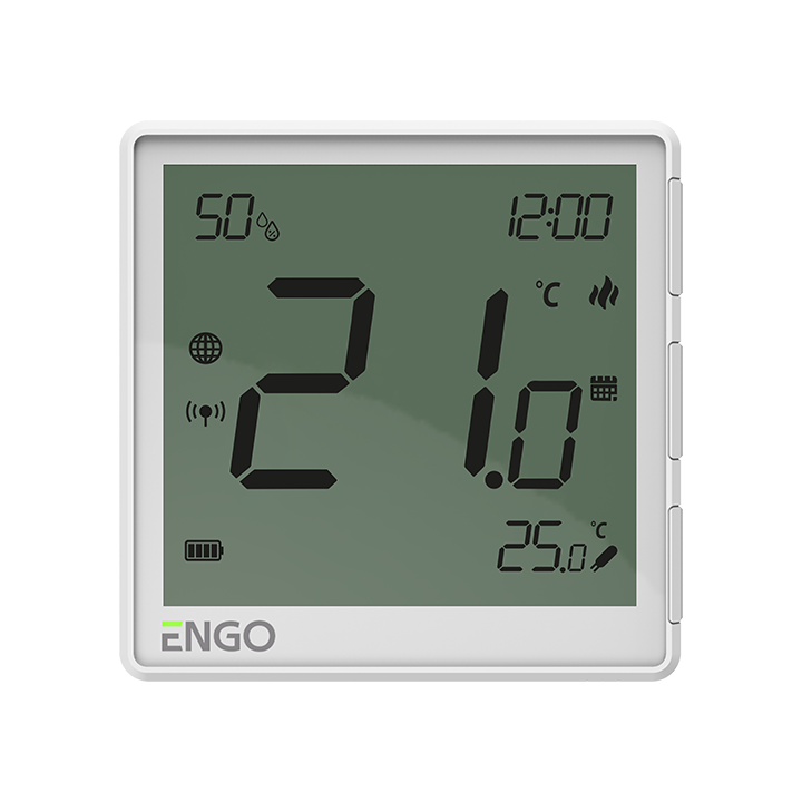 INTERNETOWY, NATYNKOWY REGULATOR TEMPERATURY ZIGBEE, AKUMULATOROWY, BIAłY