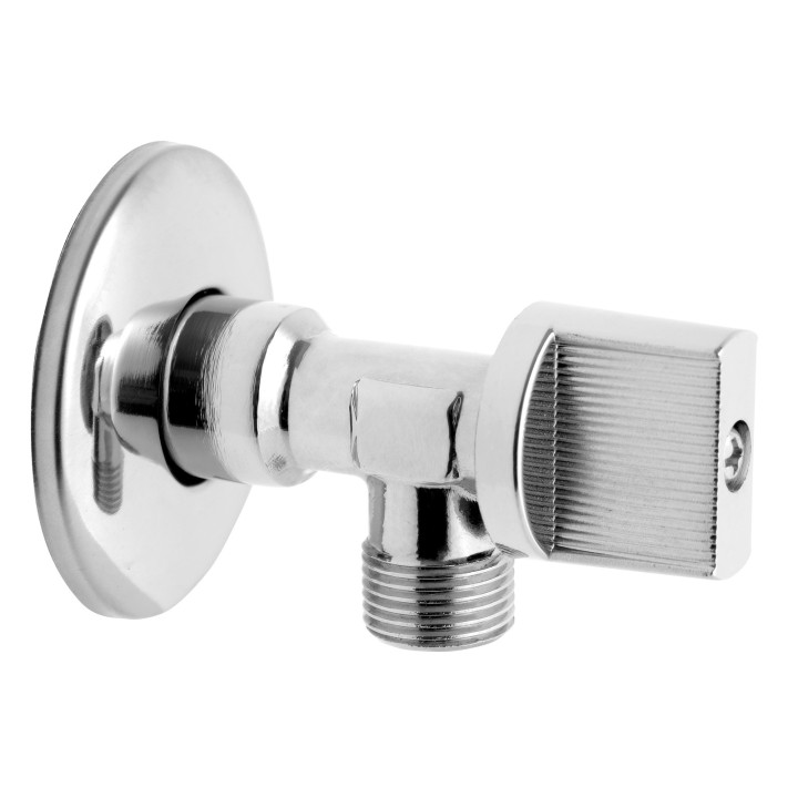 ZAWÓR KULOWY KĄTOWY 1/2" X 3/4" Z ROZETĄ