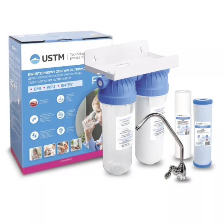 ZESTAW PODZLEWOZMYWAKOWY - DWUSTOPNIOWY SYSTEM FILTRACJI AQUA FS2 EMI USTM