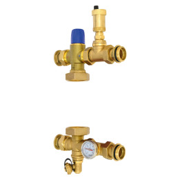 GRUPA MIESZAJĄCA DWUFUNKCYJNA Z ZAWOREM TERMOSTATYCZNYM 3-DROGOWYM, DLA POMPY 130 MM