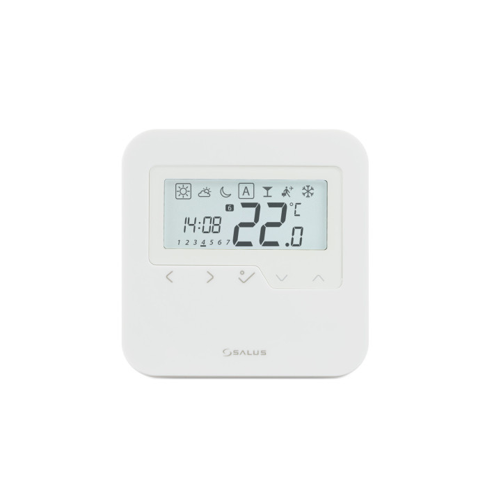 BEZPRZEWODOWY, NATYNKOWY, CYFROWY REGULATOR TEMPERATURY SIECI ZIGBEE - TYGODNIOWY, 2XAA, BIAłY