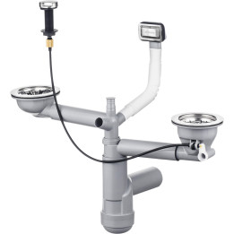 SYFON DO ZLEWOZMYWAKA GRANITOWEGO 1.5- I 2-KOMOROWEGO - SPACE-SAvER STAL ZXY 9912