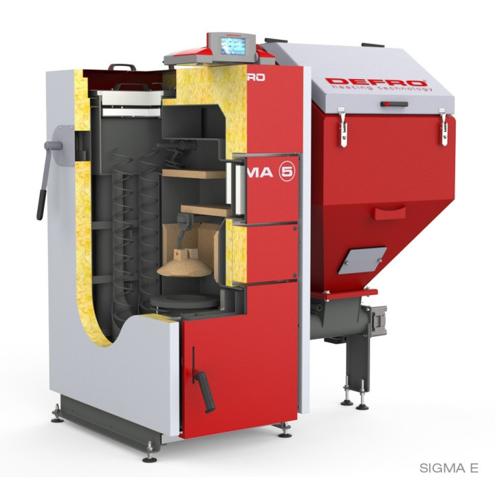 KOCIOł Z PODAJNIKIEM DEFRO SIGMA E 48KW LEWY