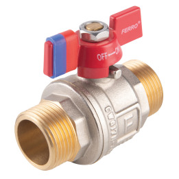 ZAWÓR KULOWY GZ-GZ Z MOTYLKIEM, 1-2", F-POWER