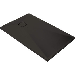 BRODZIK GRANITOWY PROSTOKĄTNY 100X80 CM NERO KQR N46B