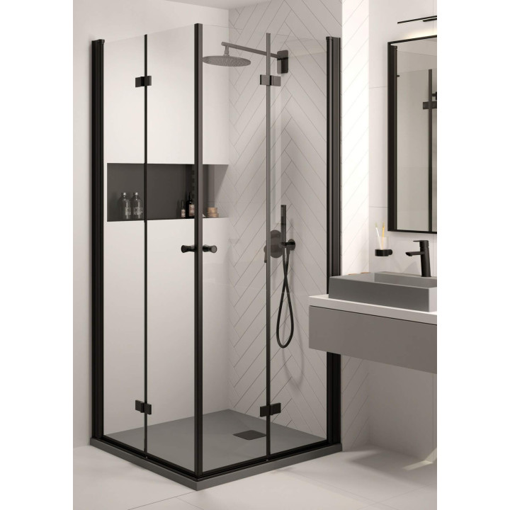 BRODZIK GRANITOWY PROSTOKĄTNY 120X80 CM SZARY METALIK KQR S44B