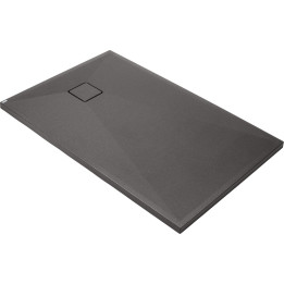 BRODZIK GRANITOWY PROSTOKĄTNY 120X90 CM ANTRACYT METALIK KQR T43B