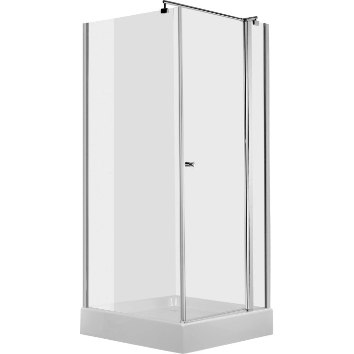KABINA PRYSZNICOWA KWADRATOWA 90 CM CHROM KTI 043P