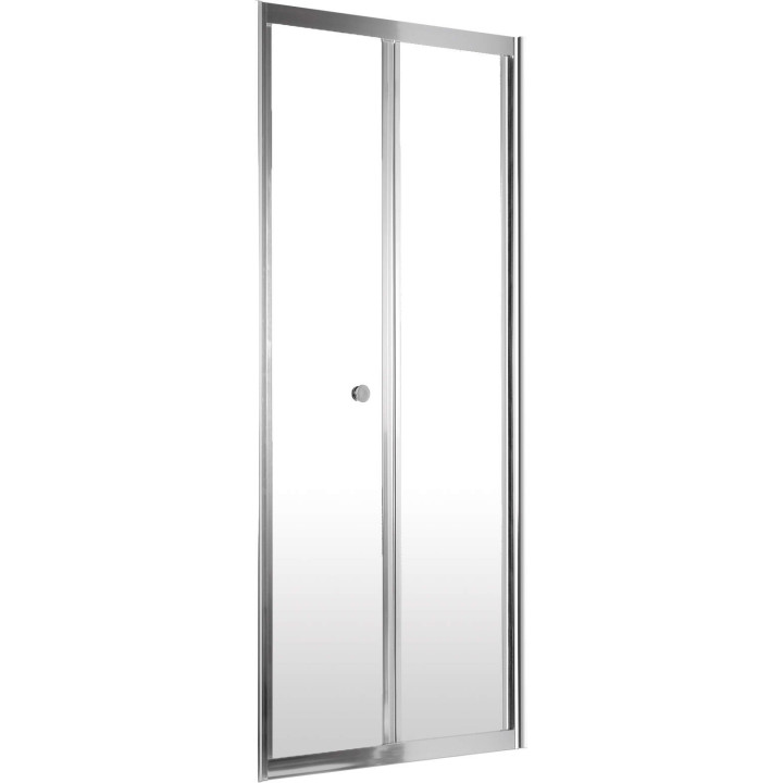 DRZWI PRYSZNICOWE WNĘKOWE 80 CM - SKłADANE CHROM KTJ 022D