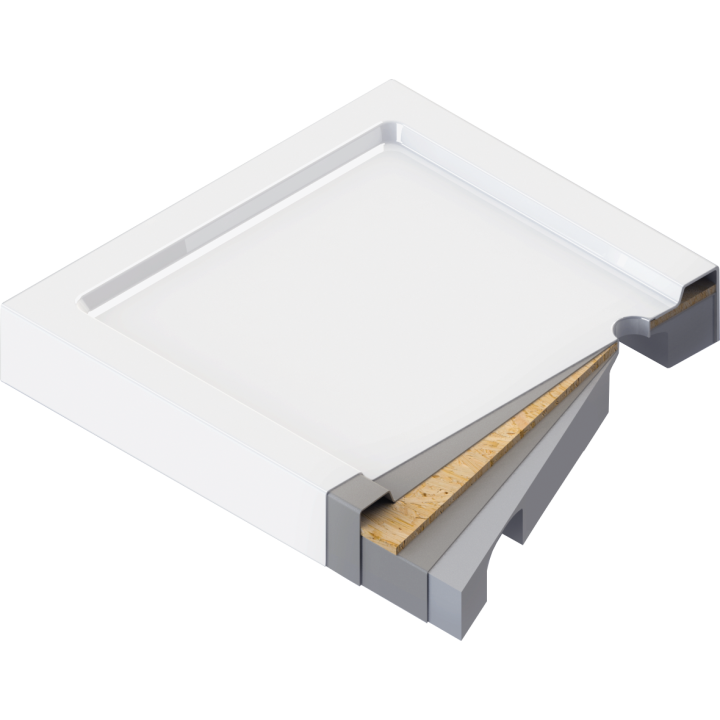 BRODZIK AKRYLOWY PROSTOKĄTNY 80X90 CM BIAłY KTJ 049B