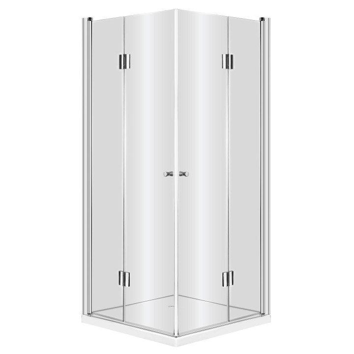 KABINA PRYSZNICOWA KWADRATOWA 80 CM CHROM KTK 042P