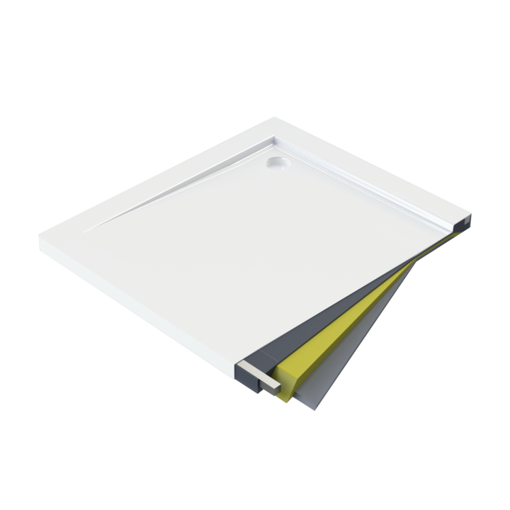 BRODZIK AKRYLOWY PROSTOKĄTNY 80X90 CM BIAłY KTS 049B