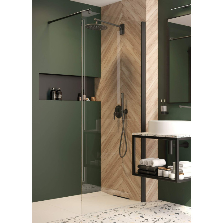ŚCIANKA PRYSZNICOWA / WALK-IN SYSTEMU KERRIA PLUS 100 CM NERO KTS N30P