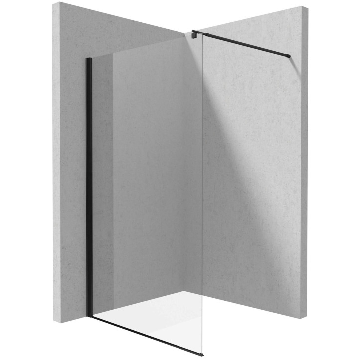 ŚCIANKA PRYSZNICOWA / WALK-IN SYSTEMU KERRIA PLUS - 140 CM NERO KTS N34P